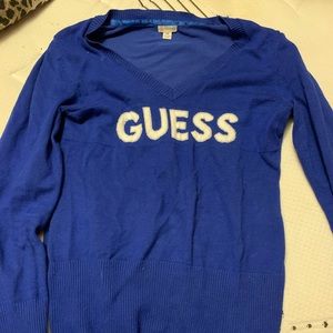 Blue long sleeve guess shirt